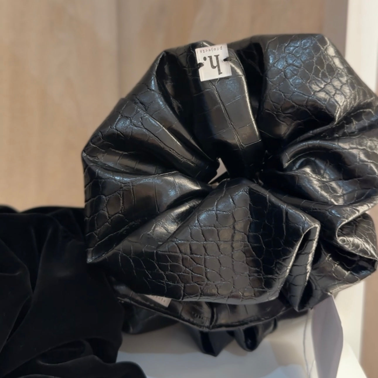 Leather Scrunchie