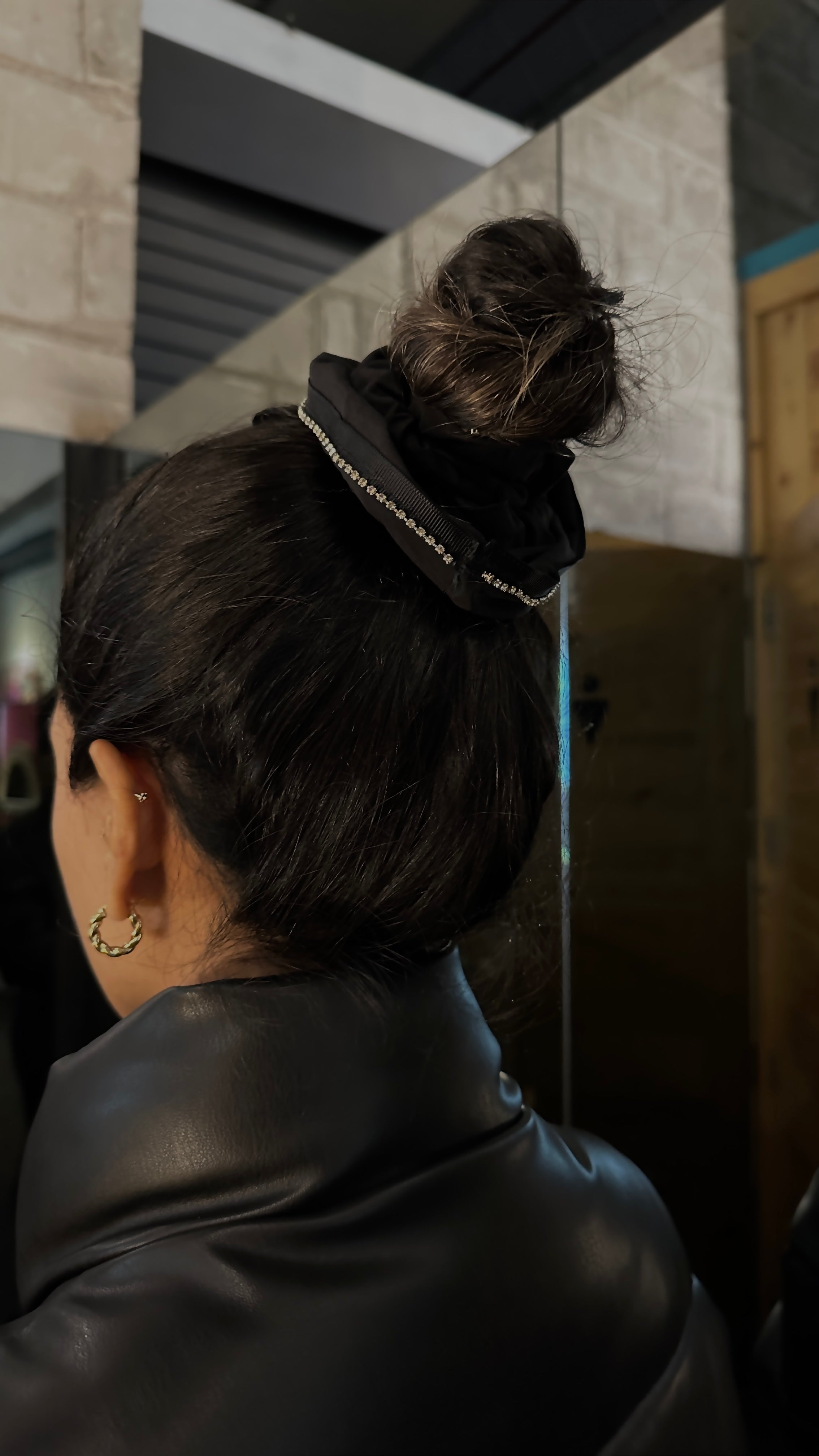 Black Crystal Scrunchie
