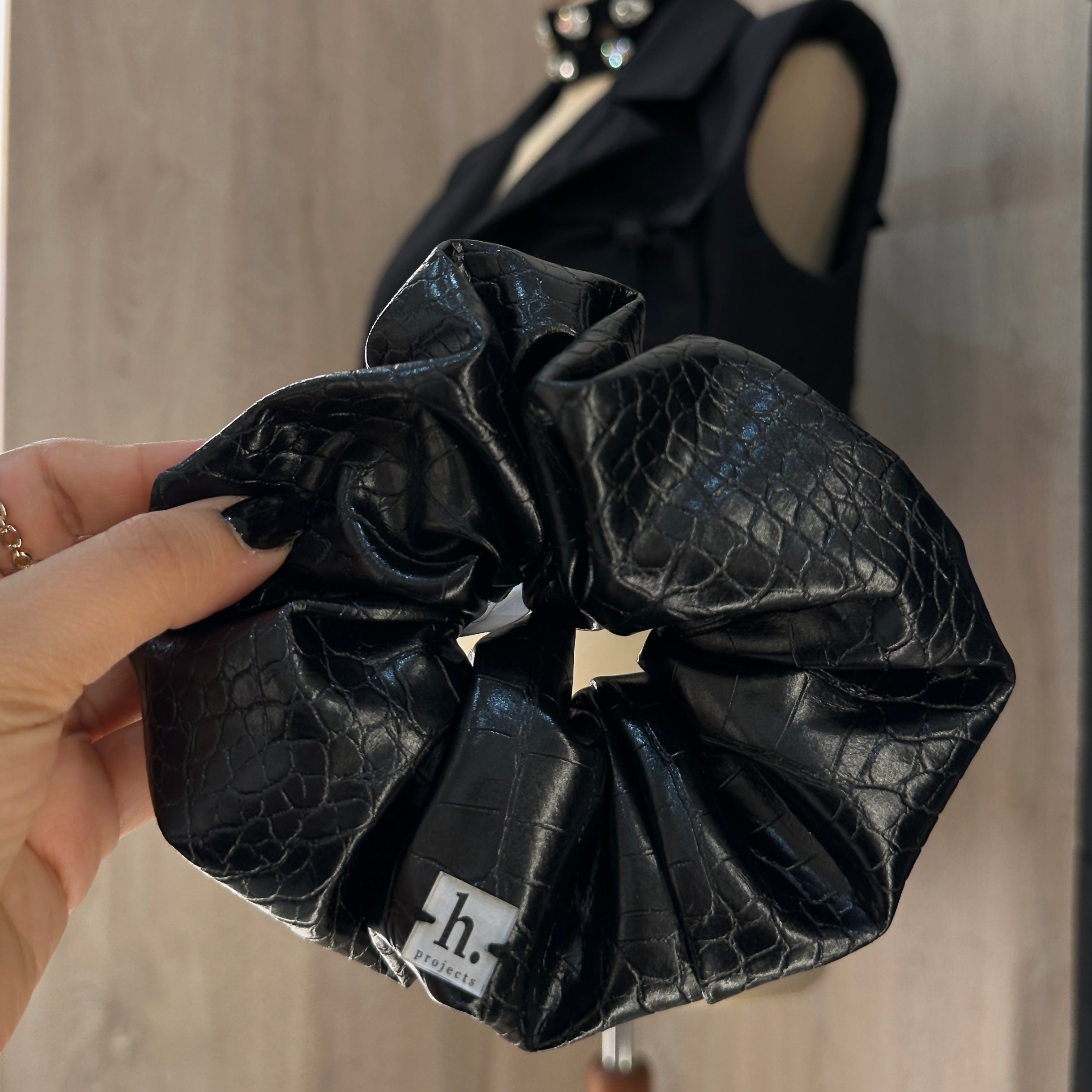Leather Scrunchie